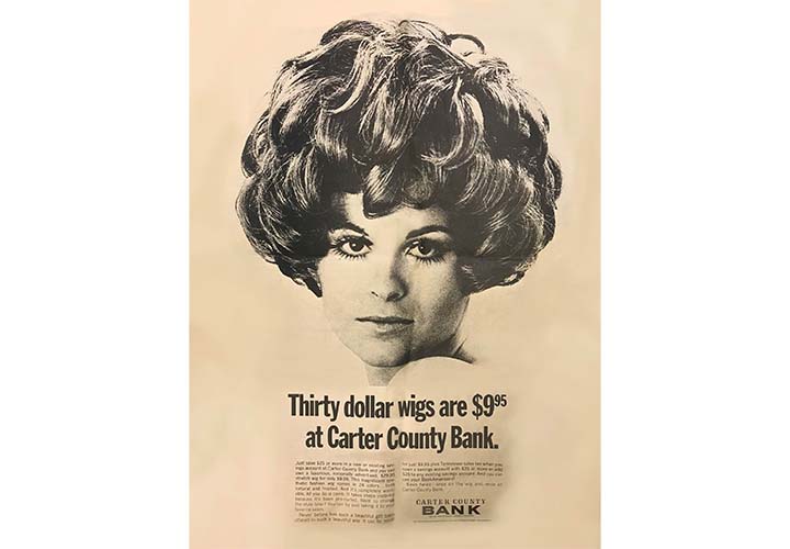 A Carter County Bank newspaper ad from the 70’s