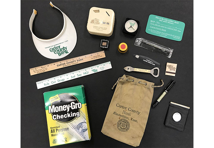 old promotional items from Carter County Bank