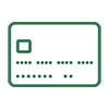 An icon for debit cards showing a graphic of a debit card