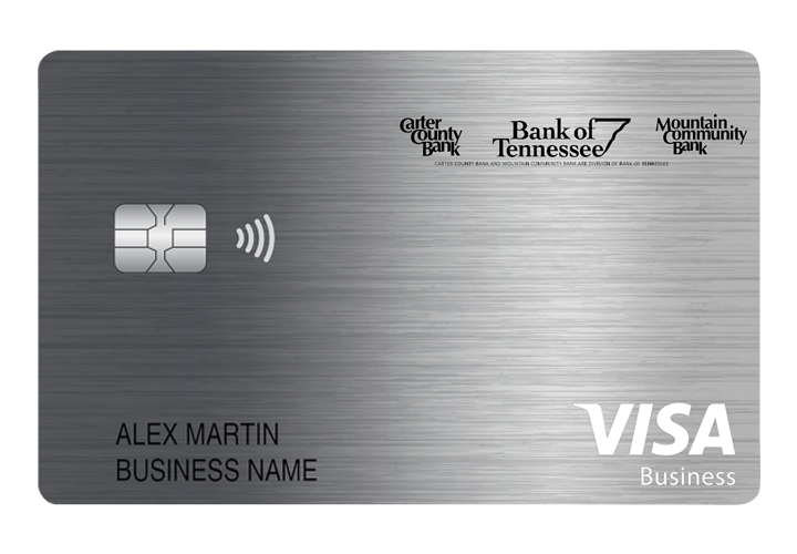 Bank of Tennessee Business Visa Card image.